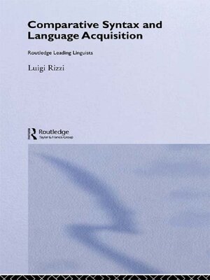 cover image of Comparative Syntax and Language Acquisition